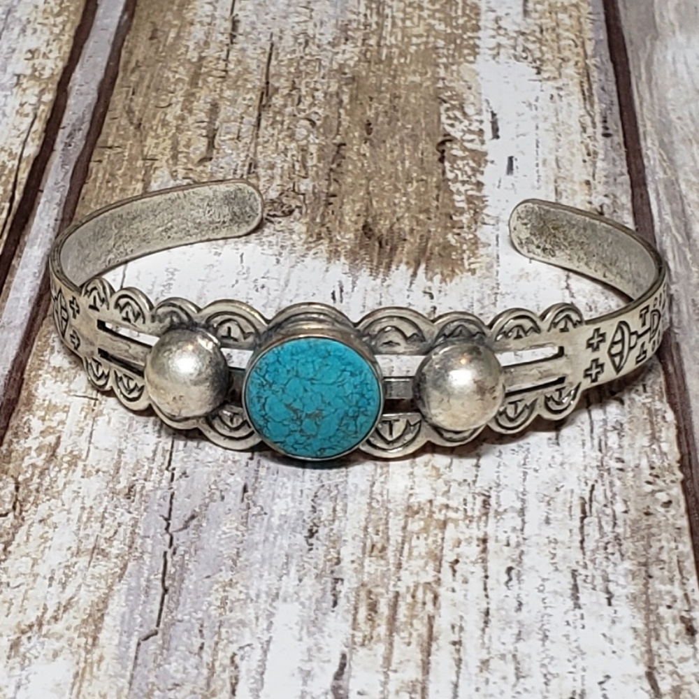 Vintage Fred Harvey Era Southwest Silver Bracelet